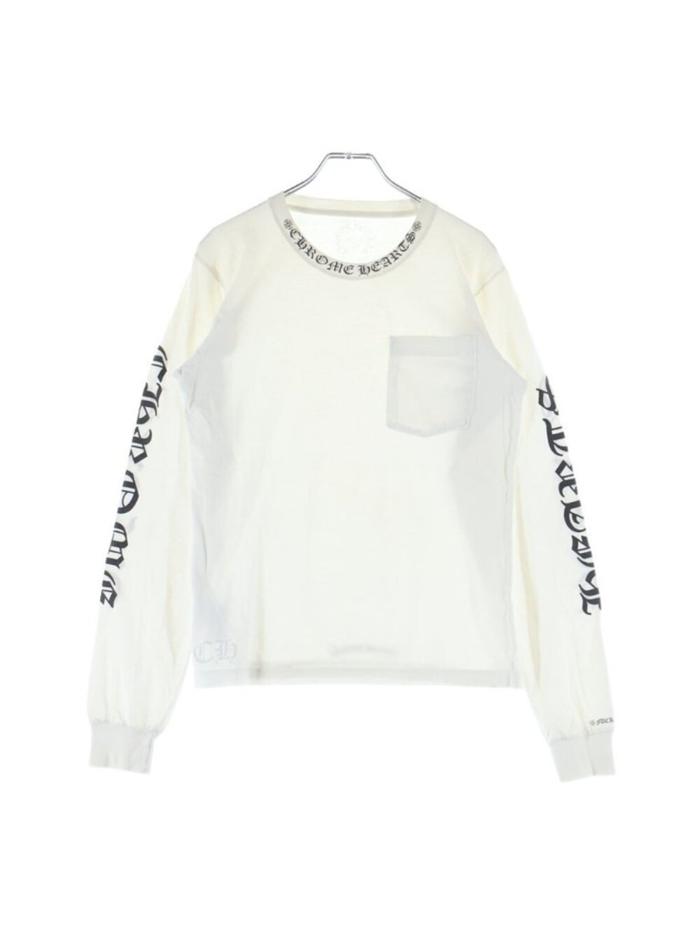 Chrome Hearts Neck Logo Long Sleeve Tee Back Scroll Label Long T-Shirt Long